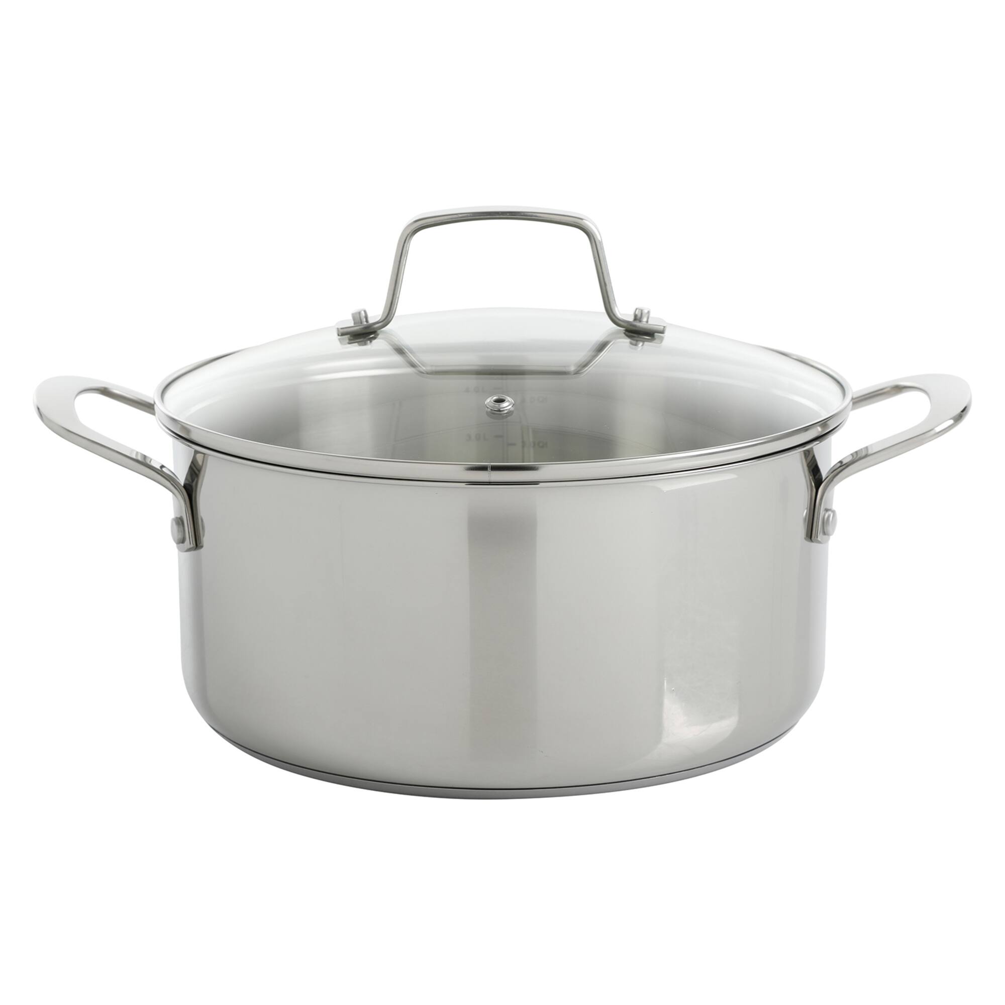 Martha Stewart 10 Piece Stainless Steel Cookware with Glass Lids Set